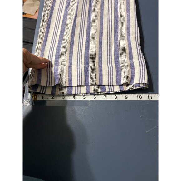 Just Living Womens Striped Linen Blend Pants M Pull On Beachy Boho Lagom - Picture 11 of 12